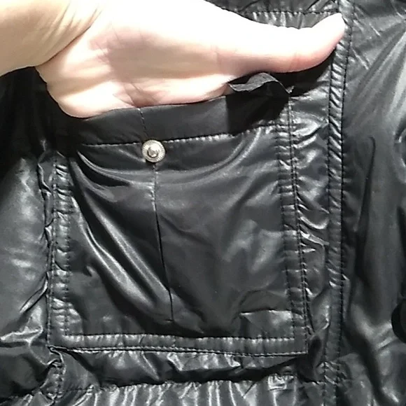 RARE! LJR JR Puffer Coat Zip/Snap Button Closure Sz.L - Picture 6 of 15